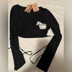 Miu Miu Black Top with Embellishments